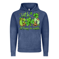 Vintage Denim with god all things are possible Vintage Hoodie - Artiststas