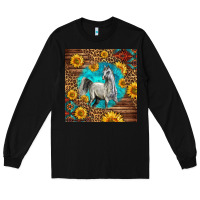 Black arabian horse Long Sleeve Tee - LillyAllenDesigns