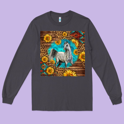 Arabian Horse Long Sleeve Tee Designed By Lillyallendesigns