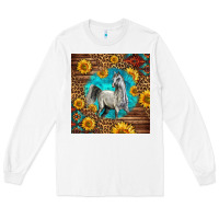 White arabian horse Long Sleeve Tee - LillyAllenDesigns