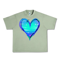 Oil Green Mermaid Heart Urban Heavy Tee - Jasminsmagicworld