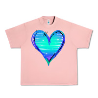 Salmon Mermaid Heart Urban Heavy Tee - Jasminsmagicworld