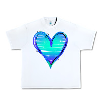 White Mermaid Heart Urban Heavy Tee - Jasminsmagicworld