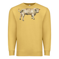 Antique Gold charolais bull Premium Sweatshirt - RanaPortraitStore
