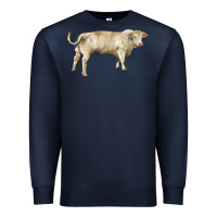 Navy charolais bull Premium Sweatshirt - RanaPortraitStore