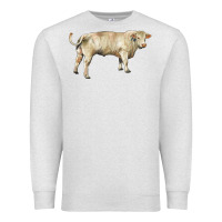 Oatmeal Heather charolais bull Premium Sweatshirt - RanaPortraitStore