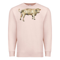 Pale Pink charolais bull Premium Sweatshirt - RanaPortraitStore