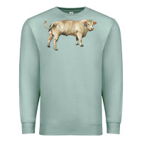 Seafoam charolais bull Premium Sweatshirt - RanaPortraitStore