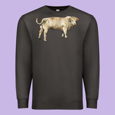 Charolais Bull Premium Sweatshirt Designed By Ranaportraitstore
