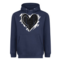Navy black glitter heart Heavyweight Hoodie - Jasminsmagicworld