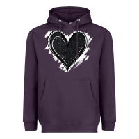 Plum black glitter heart Heavyweight Hoodie - Jasminsmagicworld