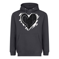 Smoke black glitter heart Heavyweight Hoodie - Jasminsmagicworld