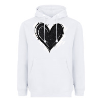 White black glitter heart Heavyweight Hoodie - Jasminsmagicworld