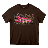 Chocolate Brown Warriors wear pink Heavy Core Tee - FaDigitalArtStudio