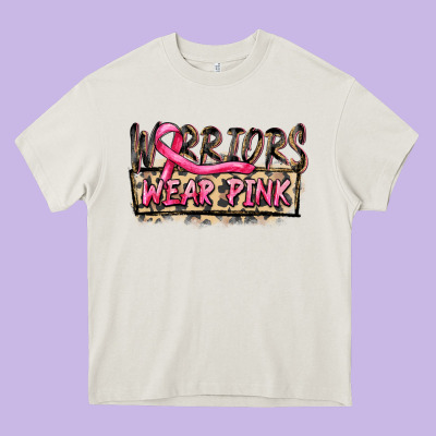 Warriors Wear Pink Heavy Core Tee Designed By Fadigitalartstudio