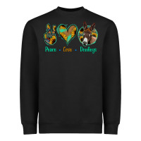 Black Peace Love Donkeys Heavyweight Sweatshirt - Jasminsmagicworld