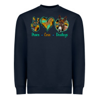 Navy Peace Love Donkeys Heavyweight Sweatshirt - Jasminsmagicworld