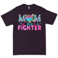 Plum Western Mom Is A Fighter Premium Tee - BundleAndBundleShop
