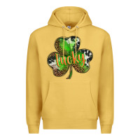Antique Gold st. patricks day lucky shamrock Premium Hoodie - BarkalooDesign