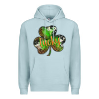 Blue Mist st. patricks day lucky shamrock Premium Hoodie - BarkalooDesign
