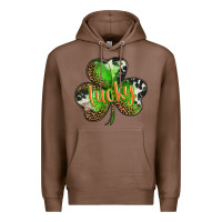 Chestnut st. patricks day lucky shamrock Premium Hoodie - BarkalooDesign