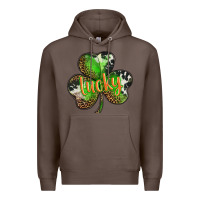 Coffee st. patricks day lucky shamrock Premium Hoodie - BarkalooDesign
