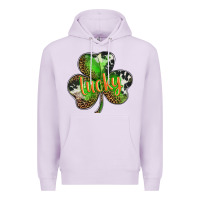 Lilac st. patricks day lucky shamrock Premium Hoodie - BarkalooDesign