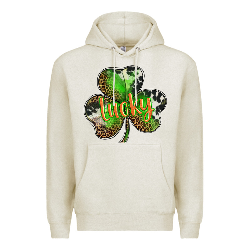 St. Patricks Day Lucky Shamrock Premium Hoodie by BarkalooDesign | Teevron