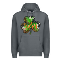 Rock st. patricks day lucky shamrock Premium Hoodie - BarkalooDesign