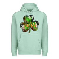 Seafoam st. patricks day lucky shamrock Premium Hoodie - BarkalooDesign