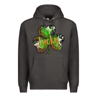 Smoke st. patricks day lucky shamrock Premium Hoodie - BarkalooDesign