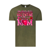 Vintage Olive My Favorite Valentine Calls Me Vintage Tee - CowhideDigitalArt