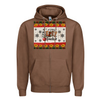 Chestnut very merry teacher Zipper Hoodie - Jasminsmagicworld