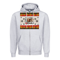 Heather Grey very merry teacher Zipper Hoodie - Jasminsmagicworld
