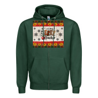 Sports Green very merry teacher Zipper Hoodie - Jasminsmagicworld