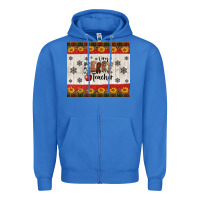 True Royal very merry teacher Zipper Hoodie - Jasminsmagicworld