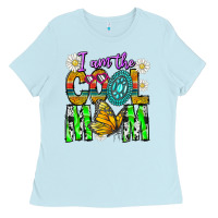 Baby Blue I'm The Cool Mom Ladies Tee - CowhideDigitalArt
