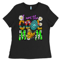 Black I'm The Cool Mom Ladies Tee - CowhideDigitalArt
