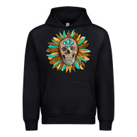 Black sunflower with skull Urban Hoodie - RanaPortraitStore
