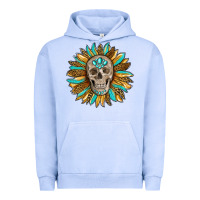 Pigment Grape Ice sunflower with skull Urban Hoodie - RanaPortraitStore
