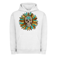 Pigment Lunar Rock sunflower with skull Urban Hoodie - RanaPortraitStore