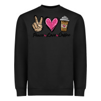 Black peace love coffee Heavyweight Sweatshirt - Jasminsmagicworld