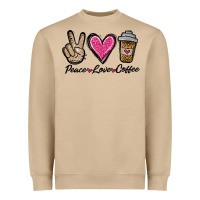 Mushroom peace love coffee Heavyweight Sweatshirt - Jasminsmagicworld