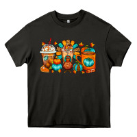Asphalt Thanksgiving Coffee Cups Heavy Core Tee - FaDigitalArtStudio