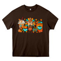 Chocolate Brown Thanksgiving Coffee Cups Heavy Core Tee - FaDigitalArtStudio