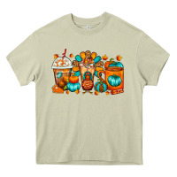 Mossy Thanksgiving Coffee Cups Heavy Core Tee - FaDigitalArtStudio