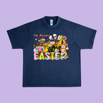 Im Digging Easter Urban Heavy Tee Designed By Cowhidedigitalart