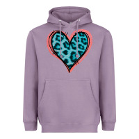 Lavender Blue Leopard Heart Heavyweight Hoodie - Jasminsmagicworld