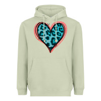 Matcha Blue Leopard Heart Heavyweight Hoodie - Jasminsmagicworld