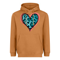 Meerkat Blue Leopard Heart Heavyweight Hoodie - Jasminsmagicworld